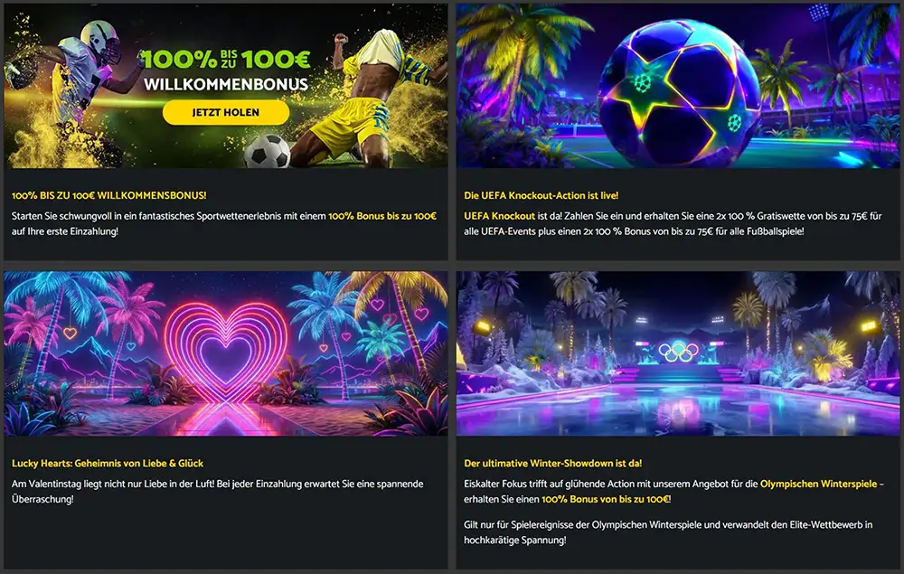 PalmSlots Casino Boni & Promotionen